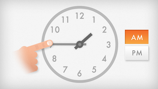 A screenshot showing setting the time on a clock in Quick Clocks